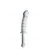 Dildo puissant en verre avec poignée 23cm Transparent N°16 - Glossy Toys