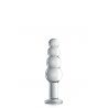 Dildo verre boules progressive 18.5cm transparent N°9