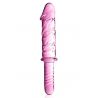 Dildo puissant en verre avec poignée 28.5cm Rose N°12 - Glossy Toys