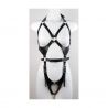 Harnais Combi Punk Breast Noir - KinkHarness