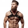 FETISH - HARNAIS POITRINE POUR HOMME EN CUIR ÉCOLOGIQUE