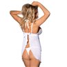 Nuisette et String Poetic blanc - XXL-XXXL