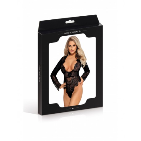 Body noir manche longue TU