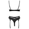 Ensemble soutien-gorge à armatures, porte-jarretelles et string Rio - Cottelli- Taille S