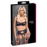 Ensemble jarretelles noir avec soutien-gorge, porte-jarretelles, string et jarretelles- de Cottelli LINGERIE- taille S