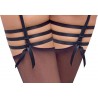 Ensemble jarretelles noir avec soutien-gorge, porte-jarretelles, string et jarretelles- de Cottelli LINGERIE- taille S