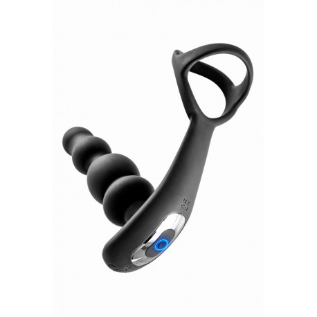 Stimulateur de prostate tête rotative avec double cockring