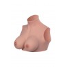BUSTE SEINS RÉALISTES COL HAUT PEAU FONCÉ