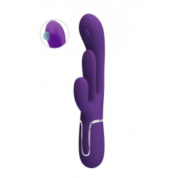 TRIPLE RABBIT VIBRATEUR MULTIFONCTION VIOLET -PRETTY LOVE - SHANIA