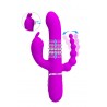 TRIPLE VIBRATEUR MULTIFONCTION 4 EN 1 ROSE -PRETTY LOVE - CAMMY