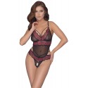 Body en dentelle florale bicolore - Cottelli LINGERIE