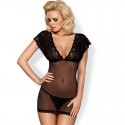 Nuisette Noire translucide - 821-Che-1- obsessive- S/M