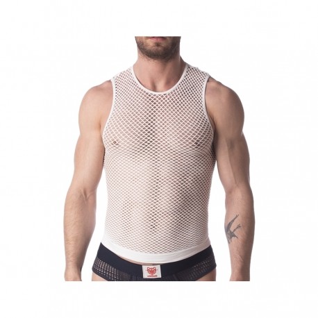 Débardeur Filet Stefano Blanc