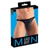 String avec strass brillants Noir