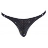 String avec strass brillants Noir