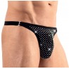 String avec strass brillants Noir
