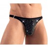String avec strass brillants Noir