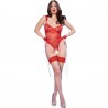 BODY ROUGE SANS ENTREJAMBE -CHILIROSE - CR 4881