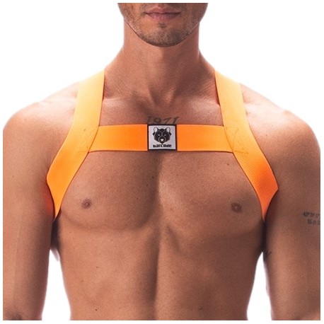 Harnais élastique Leonsh Orange Neon