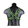 Harnais phosphorescent Cross Glow Noir-Vert Néon