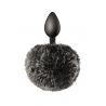 Plug anal noir pompon queue de lapin Sweet Caress