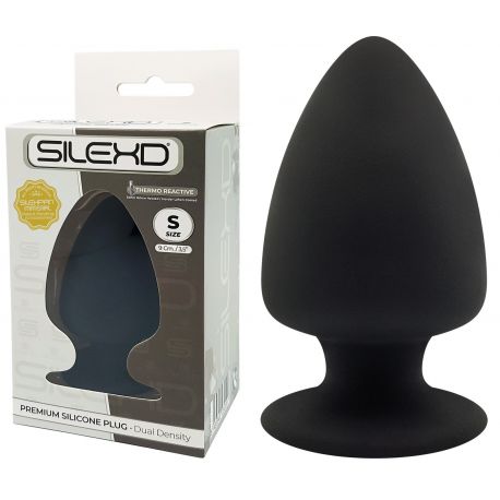 Plug Anal Noir Double Densité S - Ø 4,8 cm Silexd