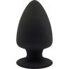 Plug Anal Noir Double Densité L - Ø 7,2 cm Silexd