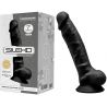 Gode Réaliste Noir Double Densité N° 1 - 17,5 cm Silexd