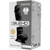 Gode Réaliste Noir Double Densité N° 1 - 17,5 cm Silexd