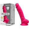 Gode Réaliste Rose Double Densité N° 1 - 17,5 cm Silexd