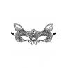 Loup noir dentelle brodée souple de chat Maskarade