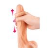 Real max Gode réaliste sur ventouse 22 cm mouvement du prépuce Real Body