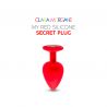 My Red Silicone Secret Plug 2 Tailles aux choix Clara Morgane