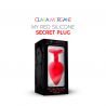 My Red Silicone Secret Plug 2 Tailles aux choix Clara Morgane