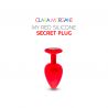 My Red Silicone Secret Plug 2 Tailles aux choix Clara Morgane