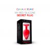 My Red Silicone Secret Plug 2 Tailles aux choix Clara Morgane